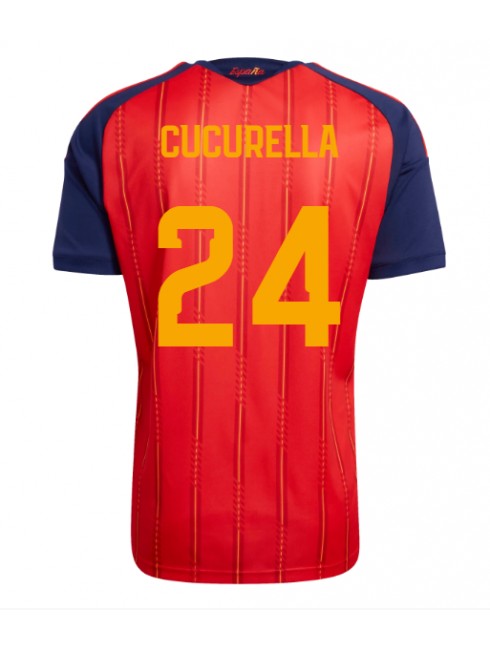 Spanien Marc Cucurella #24 Heimtrikot WM 2026 Kurzarm Spanien Marc Cucurella #24 Heimtrikot WM 2026 Kurzarm